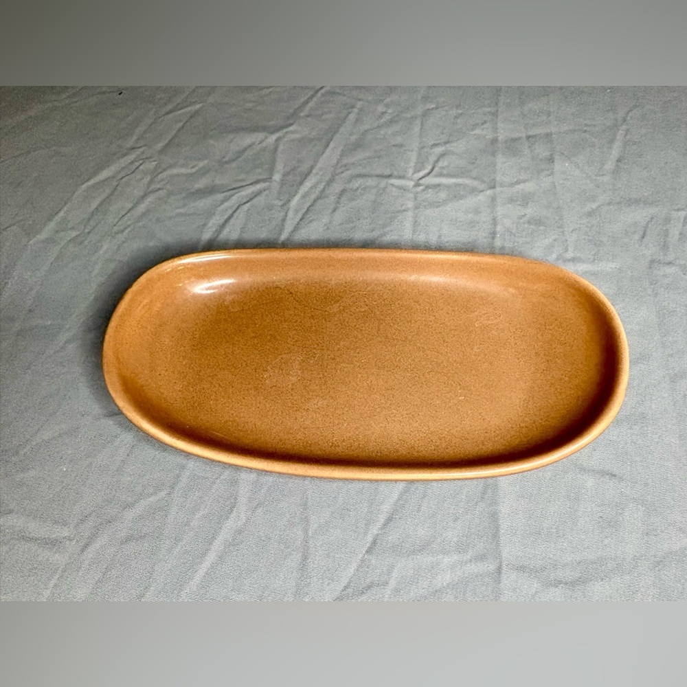 Russel Wright Iroquois Casual 1/2 Pound Butter Dish *Bottom Only* Ripe Apricot